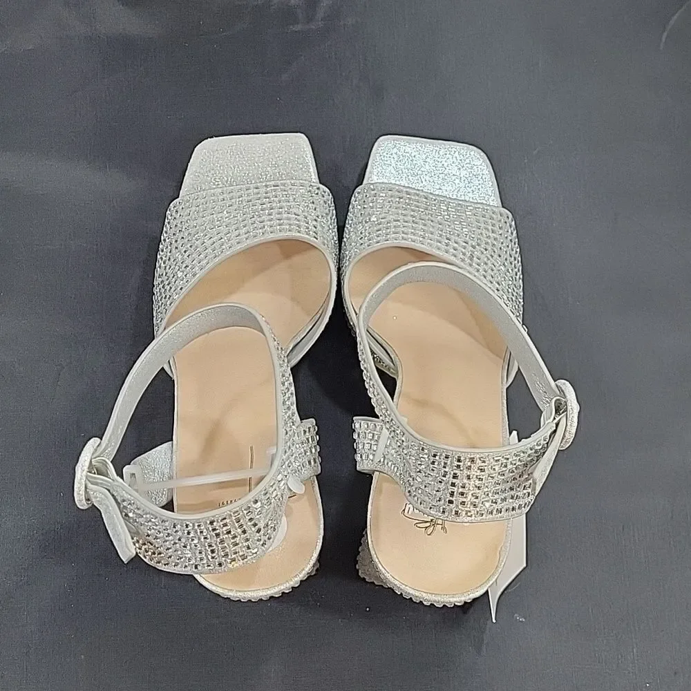 BRAND NEW BISSOU BISSOU JEWEL STUDDED EMBELLISHMENTS SQUARE TOE HIGH HELL SANDAL